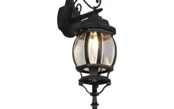 Trio Lighting Elvo Vägglampa E27 mattsvart lykta nedåtriktad IP44* Vägglyktor