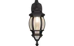 Trio Lighting Elvo Vägglampa E27 mattsvart lykta nedåtriktad IP44* Vägglyktor