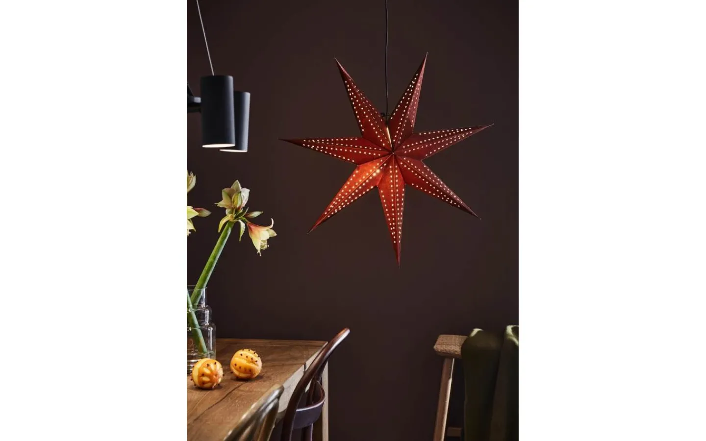 Visa Alla Julstjärnor|Julstjärnor Med Sladd<Markslojd Embla Julstjärna 75cm Brun Sammet