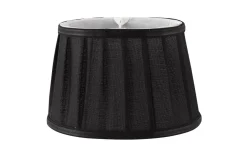 Plisserade Lampskärmar|Ovala Lampskärmar<Oriva Emily Lampskärm Oval 22cm Svart