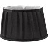 Oriva Emily Lampskärm Oval 28cm Svart* Plisserade Lampskärmar|Ovala Lampskärmar