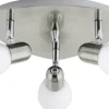 Runda Takspotlights|Takspot Med 3 Lampor<Eglo Enea Takspotlight 27cm Nickel