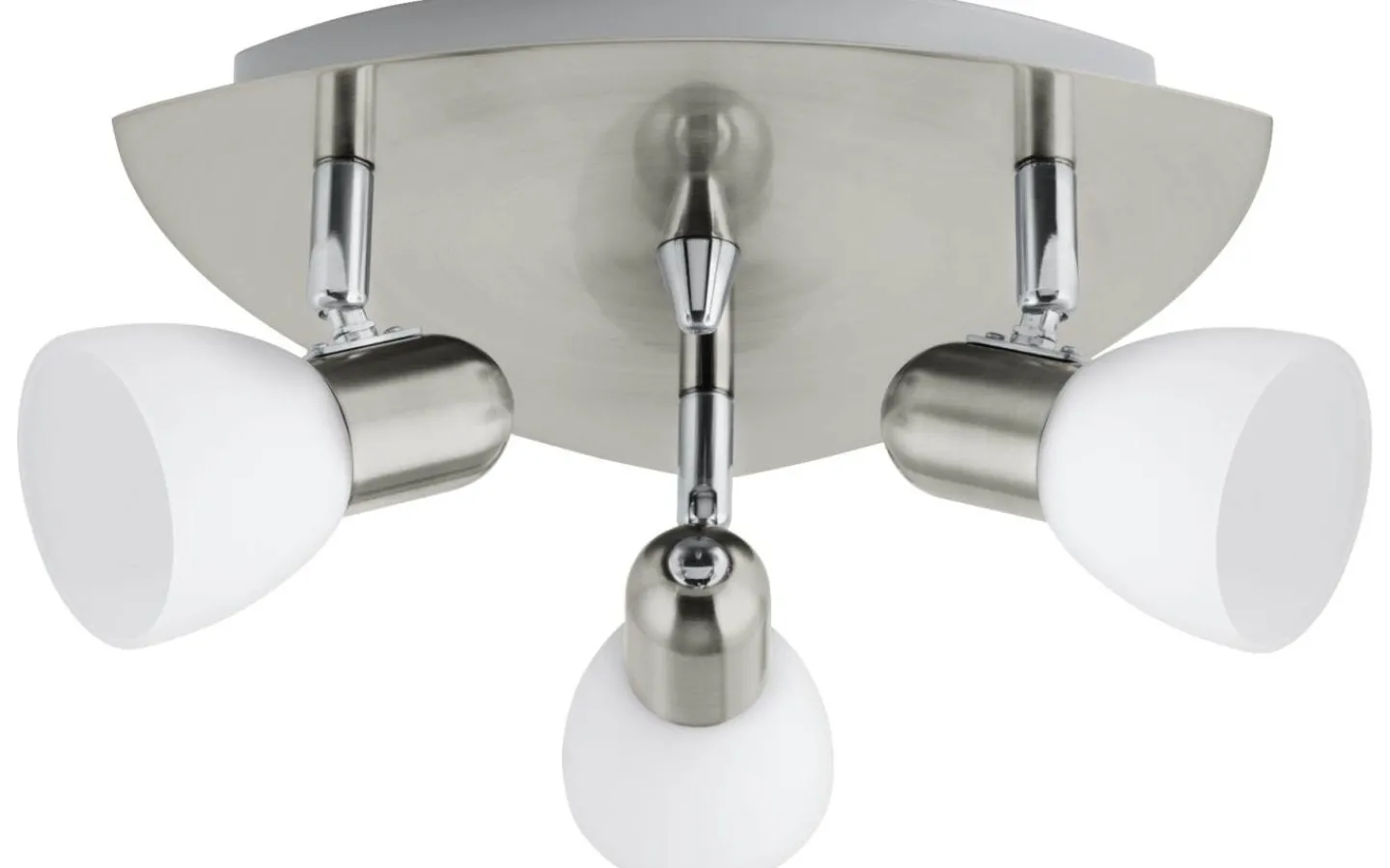 Runda Takspotlights|Takspot Med 3 Lampor<Eglo Enea Takspotlight 27cm Nickel
