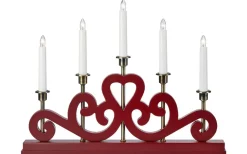 Visa Alla Adventsljusstakar|Adventsljusstakar 31-60 Cm<Markslojd Eneby Adventsljusstake 36cm 5L Röd