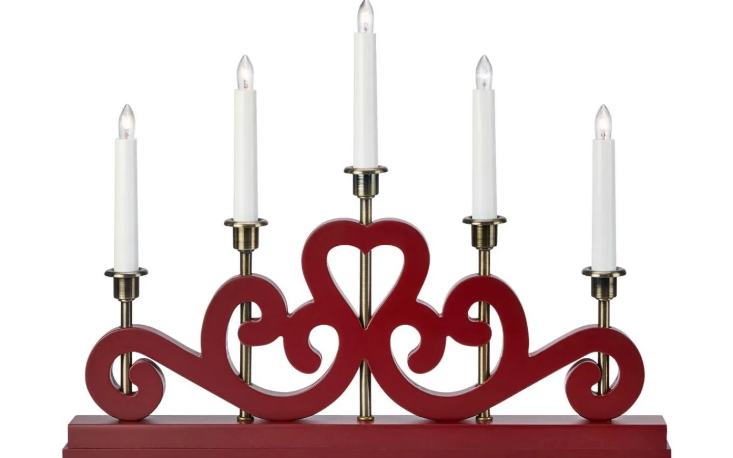 Visa Alla Adventsljusstakar|Adventsljusstakar 31-60 Cm<Markslojd Eneby Adventsljusstake 36cm 5L Röd