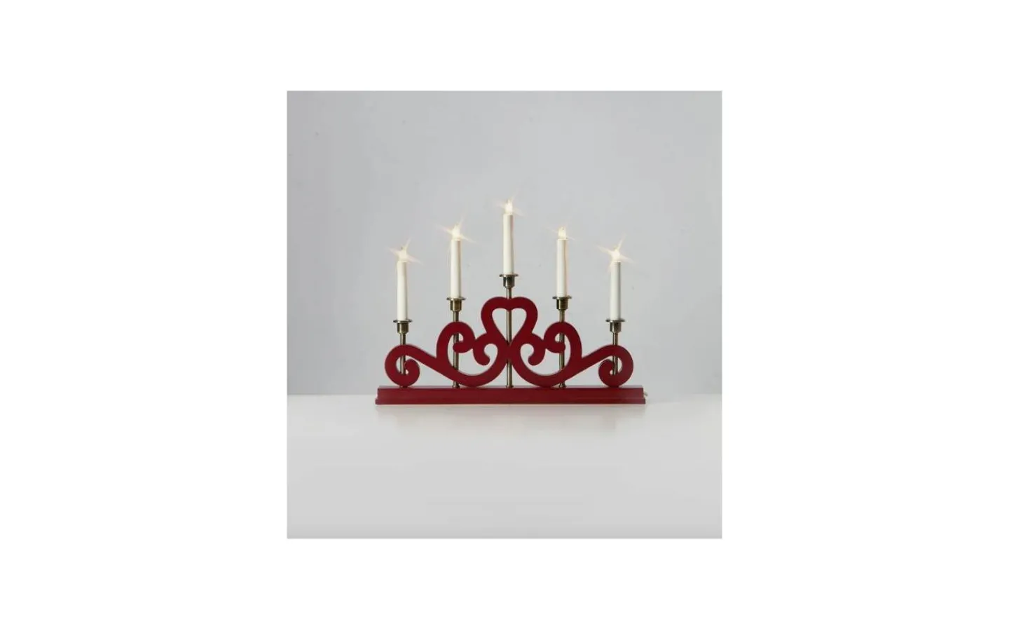 Visa Alla Adventsljusstakar|Adventsljusstakar 31-60 Cm<Markslojd Eneby Adventsljusstake 36cm 5L Röd