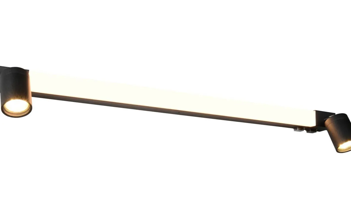 Trio Lighting Enrico H2O LED + 2xGU10 Vägglampa 90cm mattsvart IP44* Badrumslampor Vägg