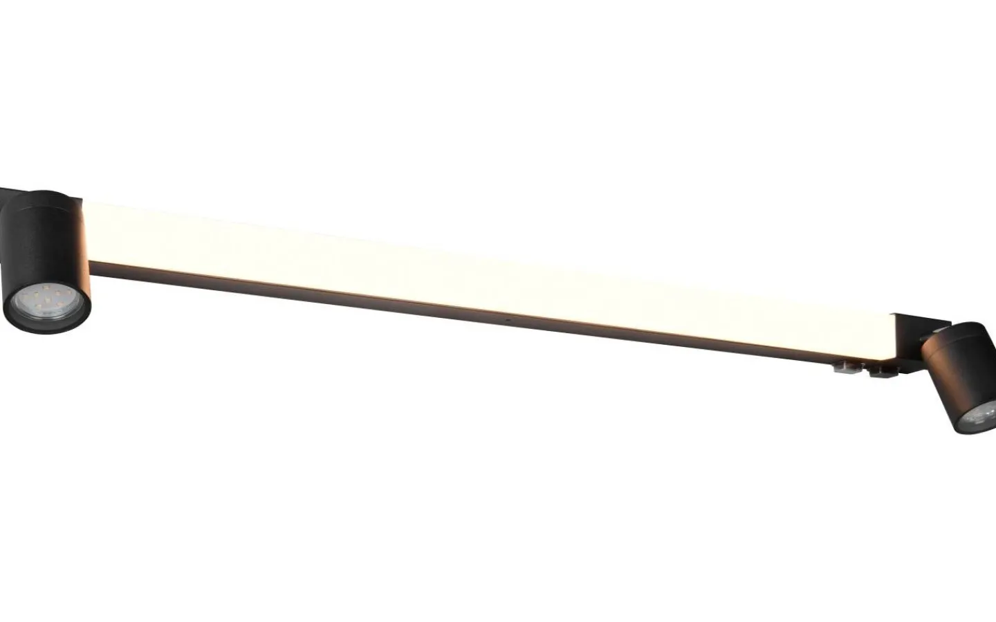 Trio Lighting Enrico H2O LED + 2xGU10 Vägglampa 90cm mattsvart IP44* Badrumslampor Vägg