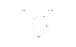 Erik I Vägglampa LED 3W 3000K Antracit IP65