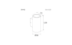 Upp & Nedljus Lampor<Llitt Erik II Vägglampa LED 2x3W 3000K Vit IP65
