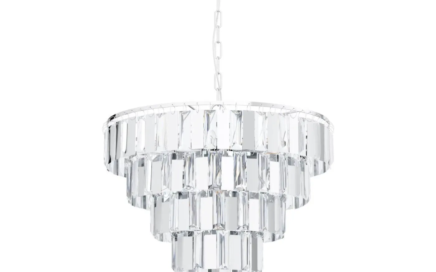 Erseka Taklampa Kristall 49cm Krom