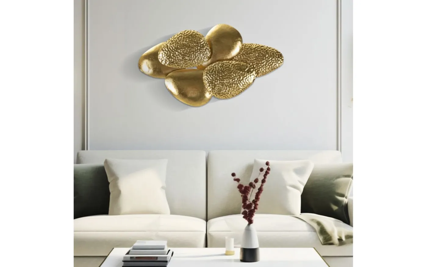 Espresso Vägglampa Skal 44cm Guld