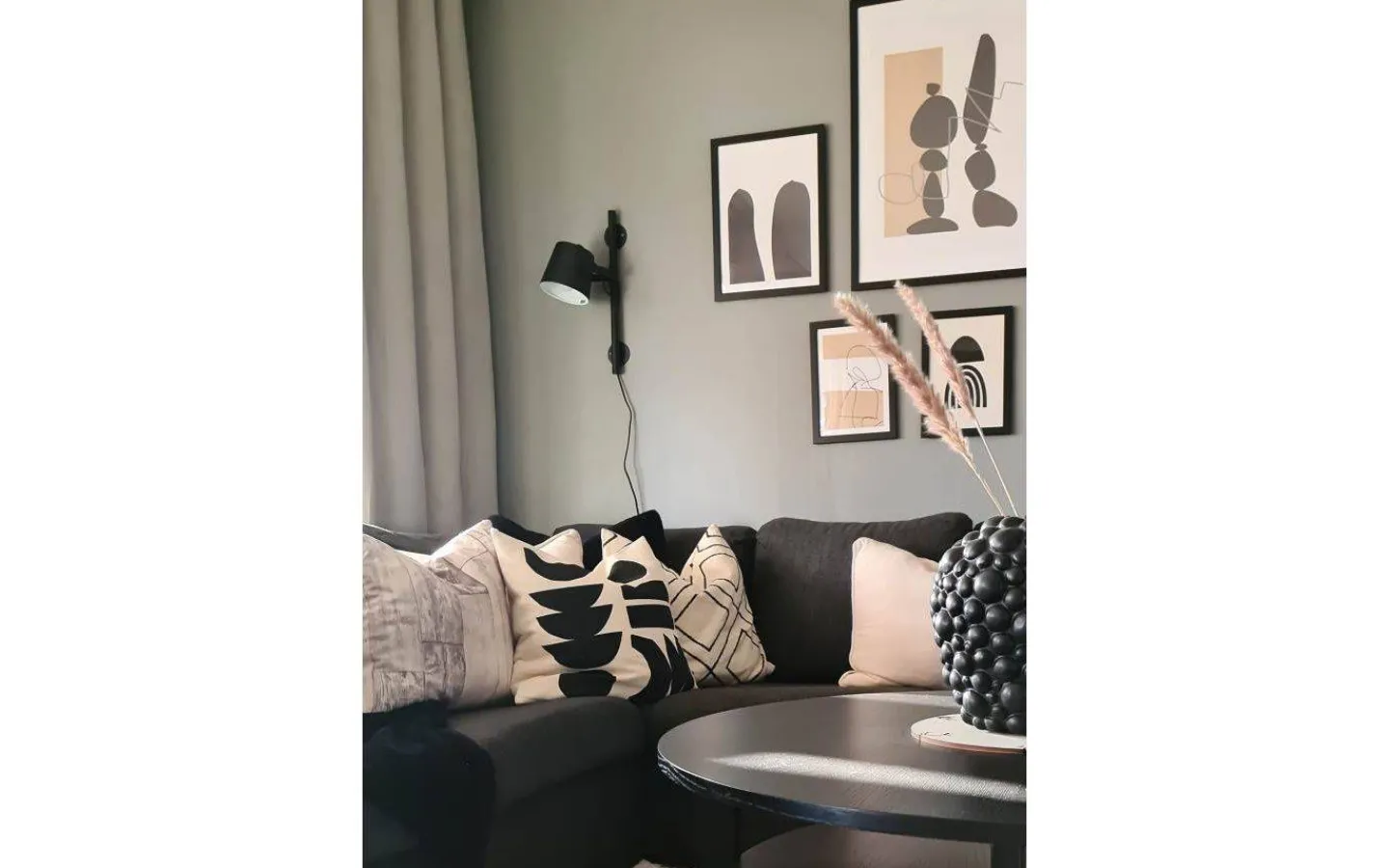 Aneta Espresso Vägglampa Svart* Läslampor