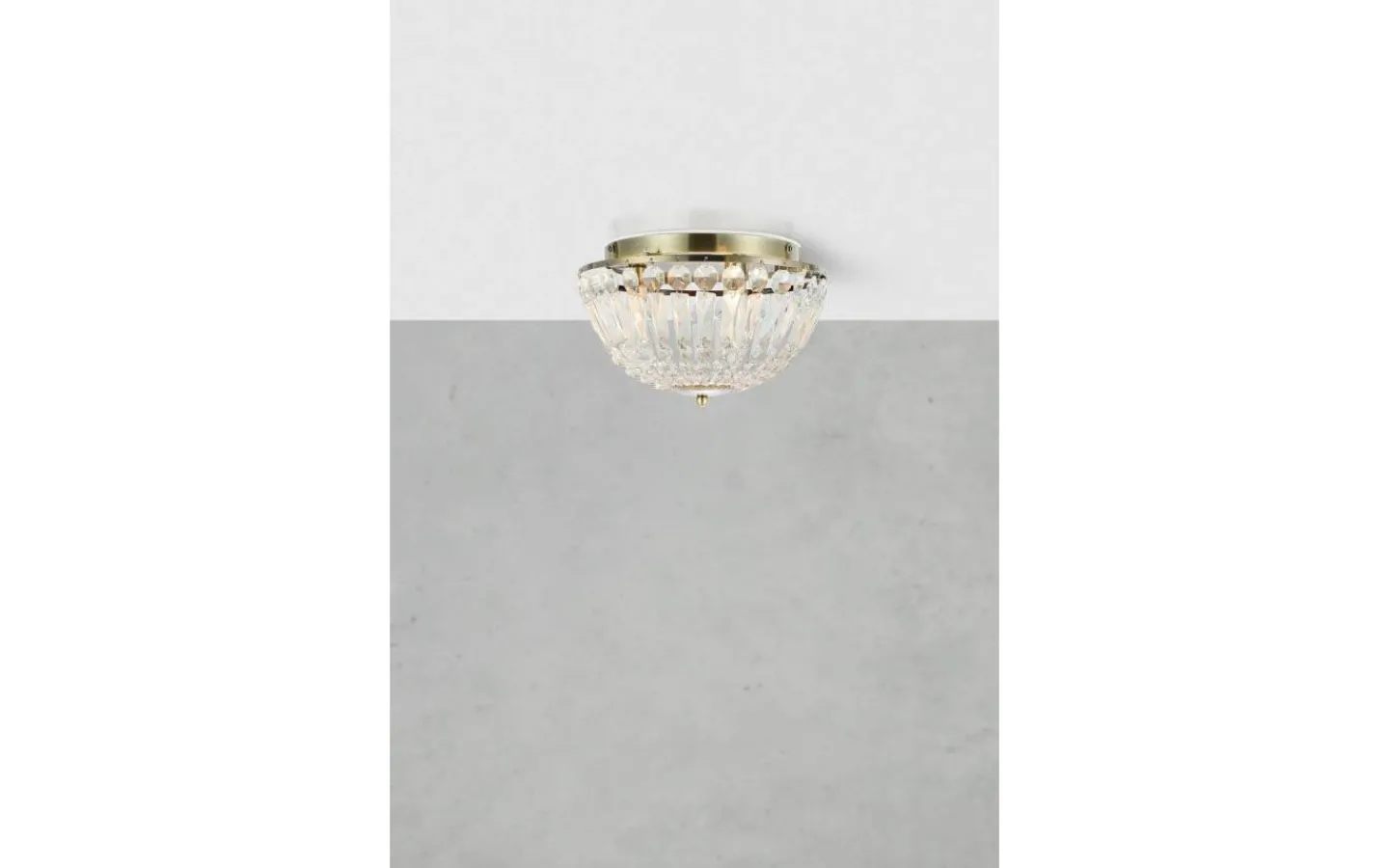 Badrumslampor Tak|Kristallplafonder<Markslojd Estelle Kristallplafond 30cm Antik Mässing/MC IP44