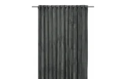 Mörkläggningsgardiner|Enfärgade Gardiner<Svanefors Estelle Sammet Gardin 2P Mellangrå 2x135x320c