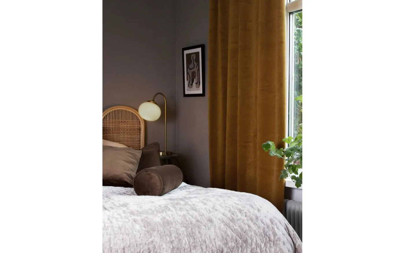 Estelle Sammet Gardin 2P Ockra 2x135x280cm