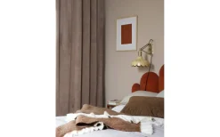 Svanefors Estelle Sammet Gardin 2P Sand 2x135x320cm* Enfärgade Gardiner|Mörkläggningsgardiner