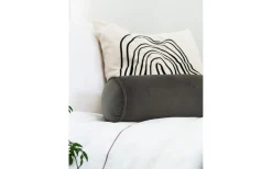 Svanefors Estelle Sammet Kudde Mellangrå 15x15x45cm* Fyllda Kuddar