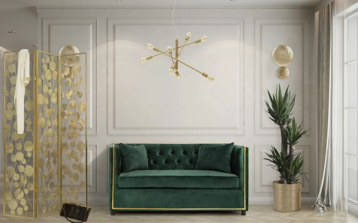 Mauro Ferretti Esterno Vägglampa 46cm Guld* Lampetter