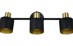 Avlånga Takspotlights|Takspot Med 3 Lampor<Trio Lighting Eva Spotlight 3-delad E14 svart/guld