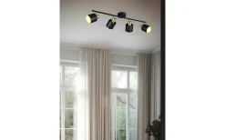 Trio Lighting Eva Spotlight 4-delad E14 svart/guld* Avlånga Takspotlights|Takspot Med Minst 4 Lampor
