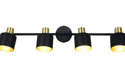 Trio Lighting Eva Spotlight 4-delad E14 svart/guld* Avlånga Takspotlights|Takspot Med Minst 4 Lampor