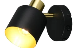 Läslampor<Trio Lighting Eva Spotlight E14 svart/guld