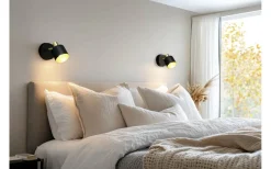 Läslampor<Trio Lighting Eva Spotlight E14 svart/guld