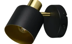 Läslampor<Trio Lighting Eva Spotlight E14 svart/guld