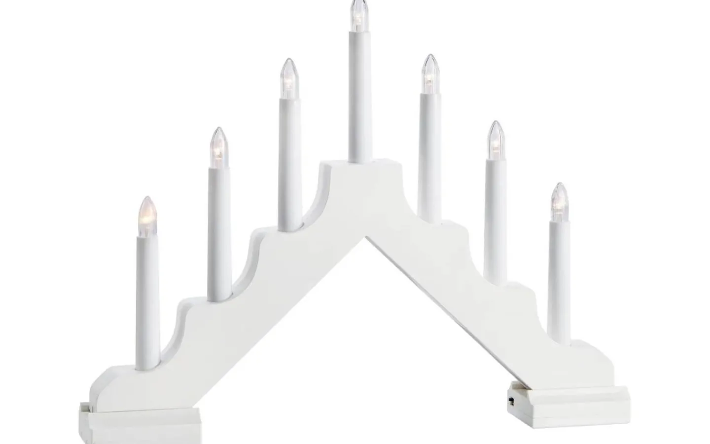 Markslojd Evelin Batteridriven Adventsljusstake 29cm Vit* Adventsljusstakar 0-30 Cm|Batteri Julpynt Inomhus