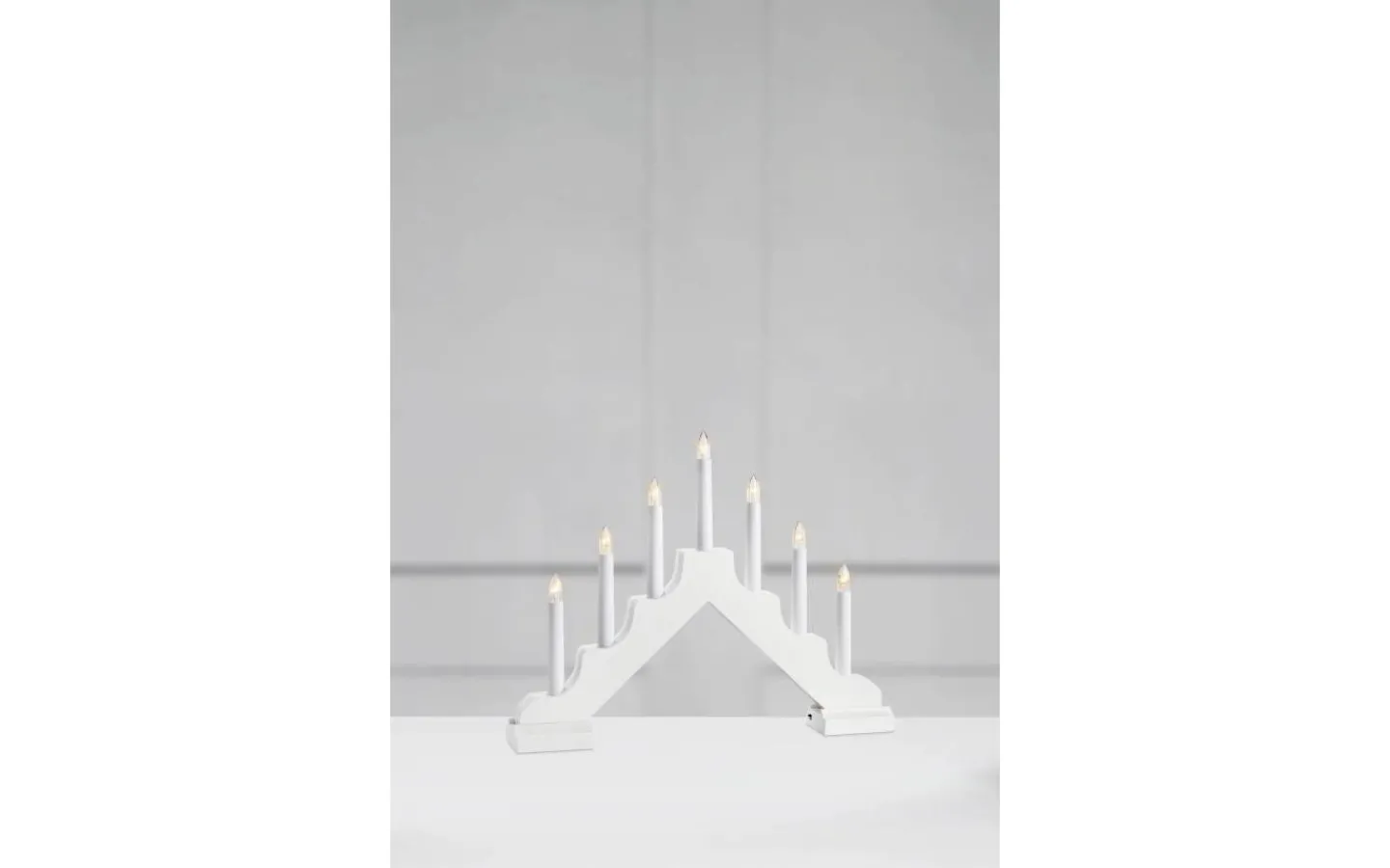 Markslojd Evelin Batteridriven Adventsljusstake 29cm Vit* Adventsljusstakar 0-30 Cm|Batteri Julpynt Inomhus