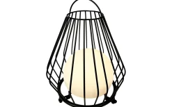 Evesham Laddbar/Solcells Lykta 23cm LED 2700K Svart IP44