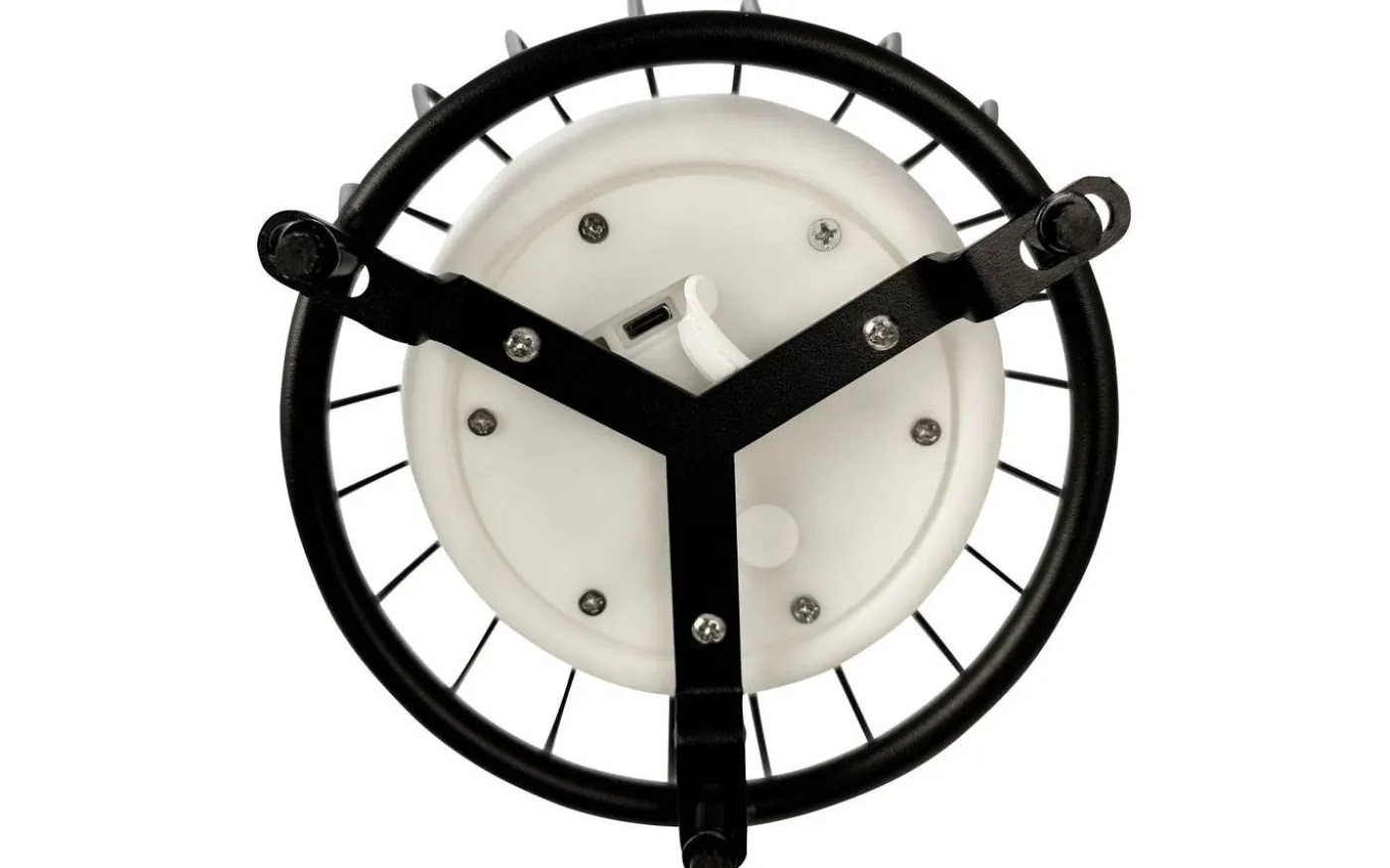 Evesham Laddbar/Solcells Lykta 23cm LED 2700K Svart IP44