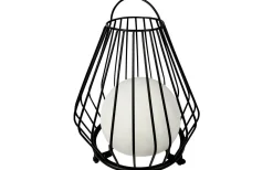 Evesham Laddbar/Solcells Lykta 23cm LED 2700K Svart IP44