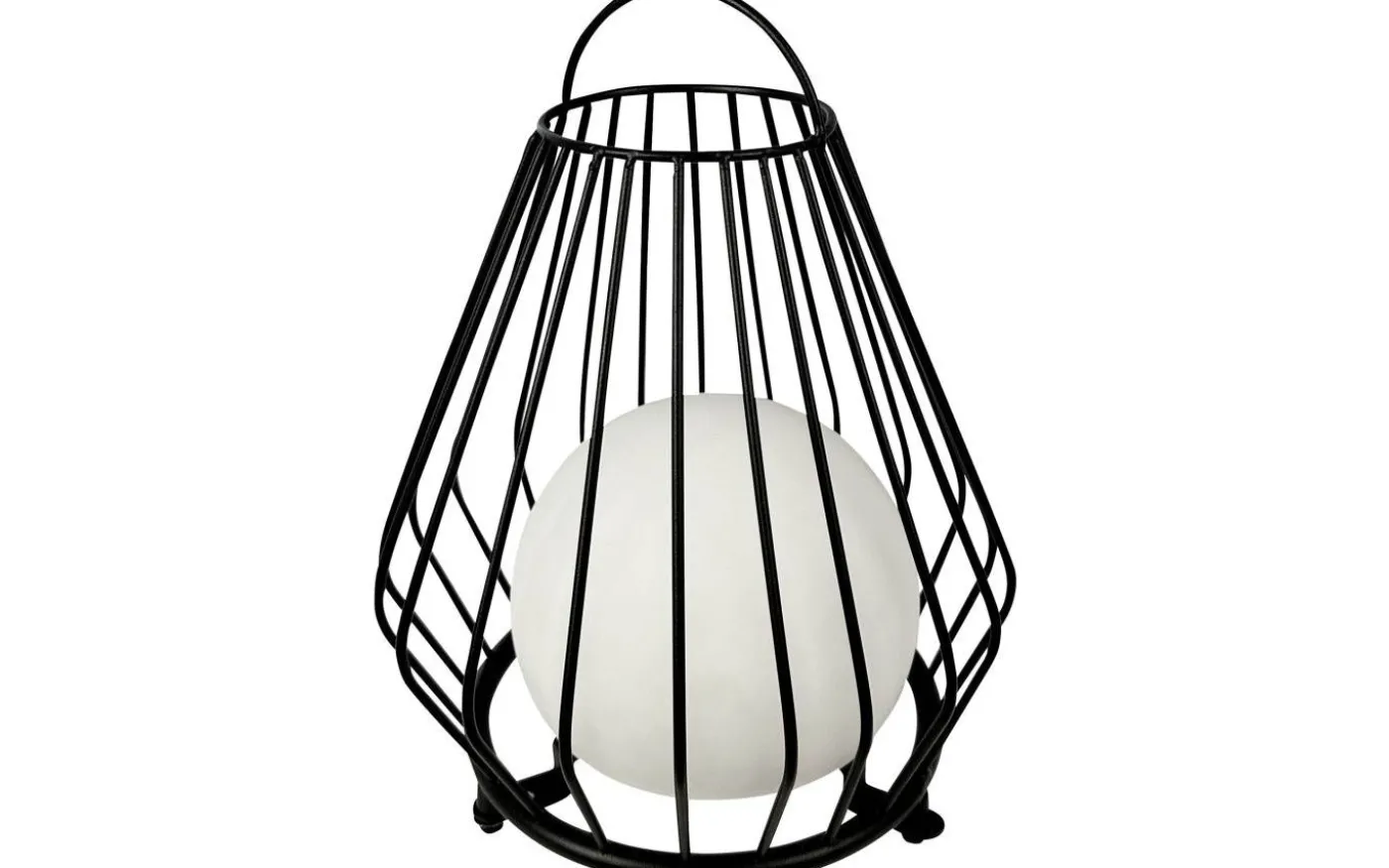 Evesham Laddbar/Solcells Lykta 23cm LED 2700K Svart IP44