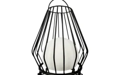 Evesham Laddbar/Solcells Lykta 23cm LED 2700K Svart IP44