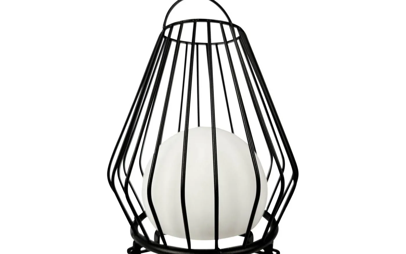 Evesham Laddbar/Solcells Lykta 23cm LED 2700K Svart IP44