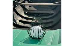 Dyberg Larsen Evesham Laddbar/Solcells Lykta 38cm LED 2700K Grön IP44* Ljuslyktor|Uppladdningsbara Lampor Utomhus