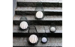 Dyberg Larsen Evesham Laddbar/Solcells Lykta 38cm LED 2700K Grön IP44* Ljuslyktor|Uppladdningsbara Lampor Utomhus