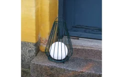 Ljuslyktor|Uppladdningsbara Lampor Utomhus<Dyberg Larsen Evesham Laddbar/Solcells Lykta 48cm LED 2700K Grön IP44