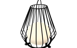 Dyberg Larsen Evesham Laddbar/Solcells Lykta 38cm LED 2700K Svart IP44* Ljuslyktor|Uppladdningsbara Lampor Utomhus