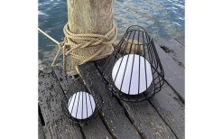 Dyberg Larsen Evesham Laddbar/Solcells Lykta 38cm LED 2700K Svart IP44* Ljuslyktor|Uppladdningsbara Lampor Utomhus