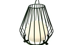 Evesham Laddbar/Solcells Lykta 23cm LED 2700K Grön IP44