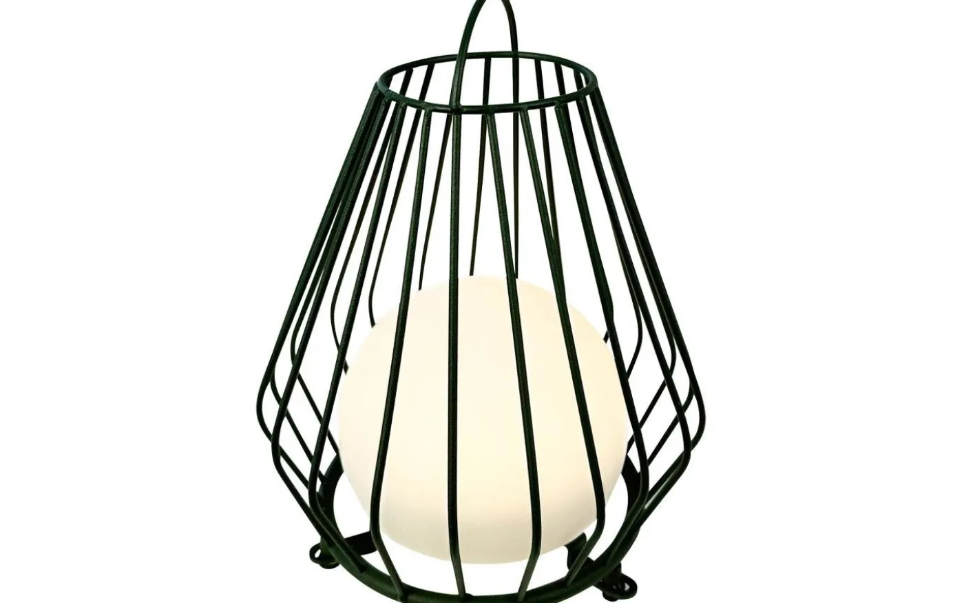 Evesham Laddbar/Solcells Lykta 23cm LED 2700K Grön IP44