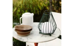 Evesham Laddbar/Solcells Lykta 23cm LED 2700K Grön IP44