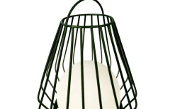 Evesham Laddbar/Solcells Lykta 23cm LED 2700K Grön IP44