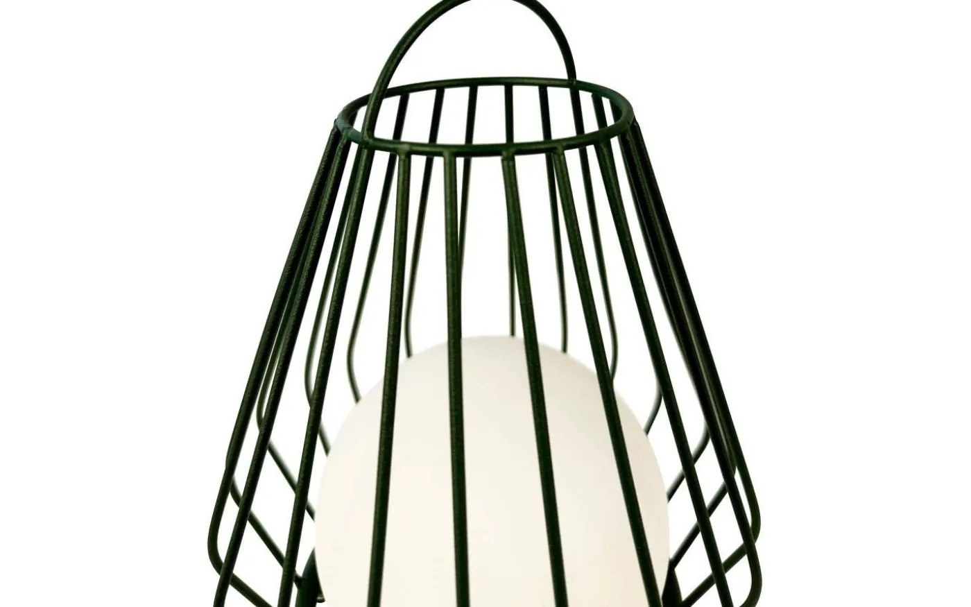 Evesham Laddbar/Solcells Lykta 23cm LED 2700K Grön IP44