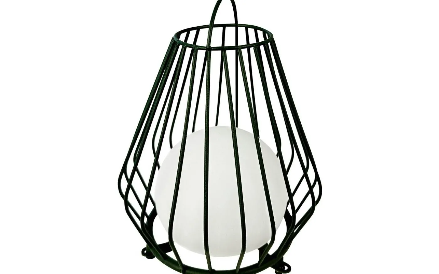 Evesham Laddbar/Solcells Lykta 23cm LED 2700K Grön IP44