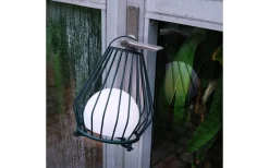 Evesham Laddbar/Solcells Lykta 23cm LED 2700K Grön IP44