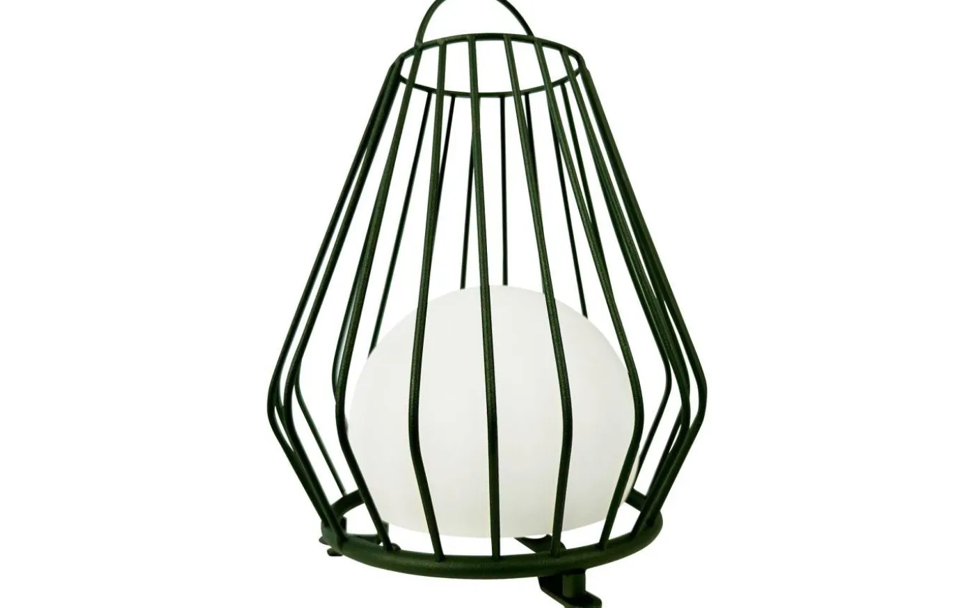 Evesham Laddbar/Solcells Lykta 23cm LED 2700K Grön IP44